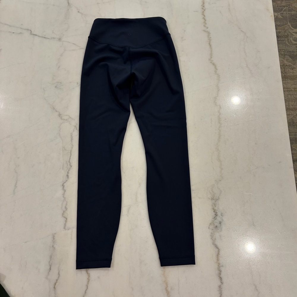 Lululemon Wunder Under SmoothCover High Rise 25” True Navy Size 4 nwot - Picture 2 of 5